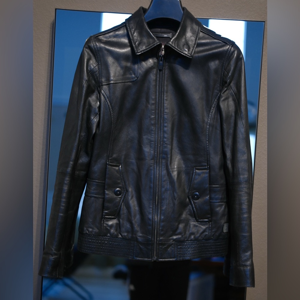 G-Star Raw women Black Leather Jacket